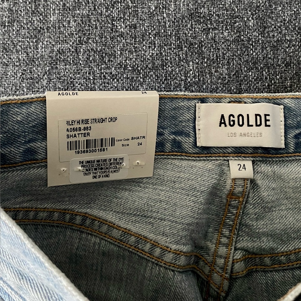 Agolde Riley High Rise Straight Crop Jeans - Picture 12 of 16